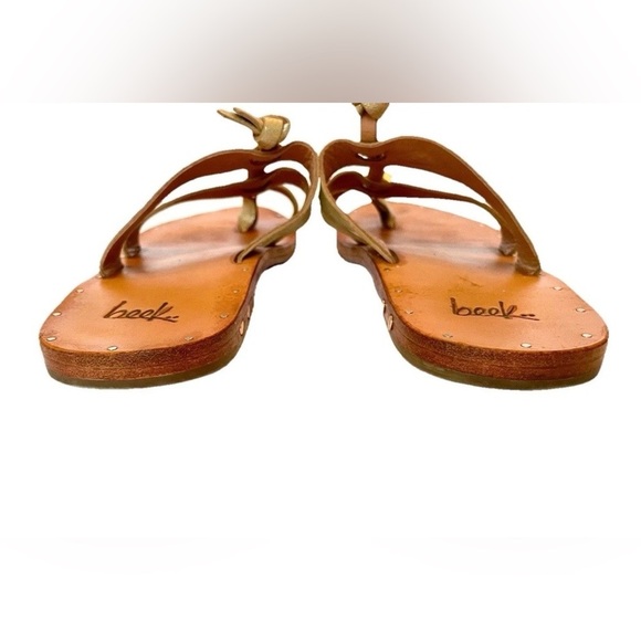 Beek Gold Leather Sandals Size 9 | Handmade Slide Sandals - Picture 8 of 11